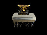 Prada hair clips nera in metallo