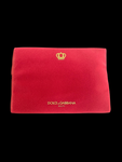 Dolce & Gabbana beauty case rosso ciliegia in velluto