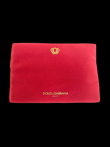 Dolce & Gabbana beauty case rosso ciliegia in velluto