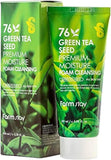 FarmStay 76 Green Tea Seed Premium Moisture Foam Cleansing unisex da 100 ml