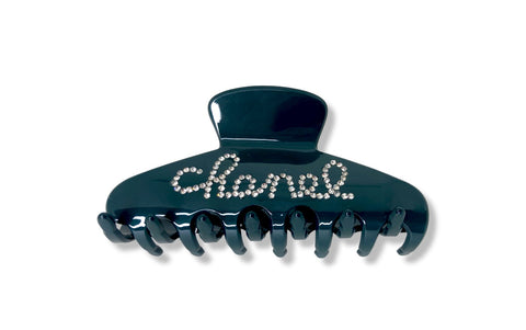 Chanel Beauty molletta per capelli nera con strass