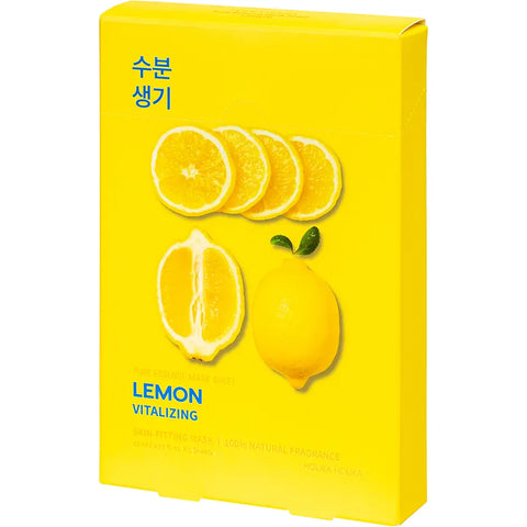 Holika Holika Pure Essence Lemon set di maschere in tessuto con vitamina C 5 pezzi