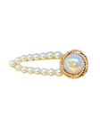 Chanel Beauty hair clips dorata con perline