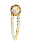 Chanel Beauty hair clips dorata con perline