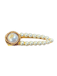 Chanel Beauty hair clips dorata con perline