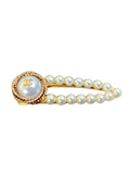 Chanel Beauty hair clips dorata con perline