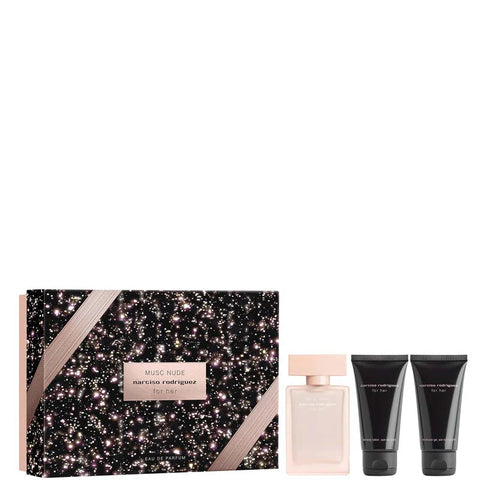 Narciso Rodriguez For Her Musc Nude eau de parfum donna gift set da 3 pezzi