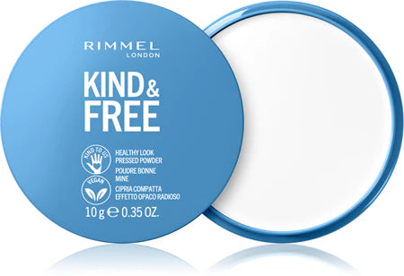 Rimmel London Kind & Free cipria compatta opacizzante color 01 Traslucent