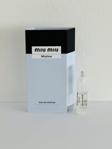Miu Miu Miutine eau de parfum donna campioncino da 1,2 ml spray