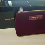 Dolce & Gabbana Beauty Case in morbido velluto color Borgogna completo di scatola