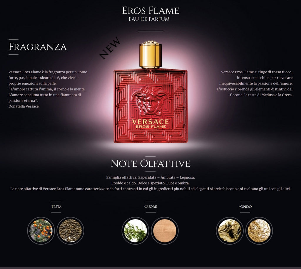 Eros flame versace on sale prezzo