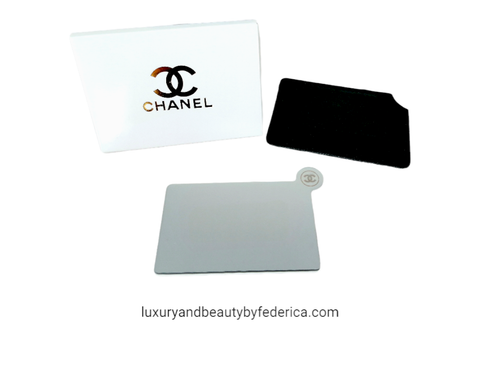 Chanel beauty specchietto da borsa con custodia nera Chanel