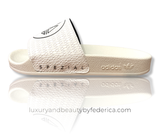 Adidas SPZL Adilette White & Black Luxury And Beauty By Federica